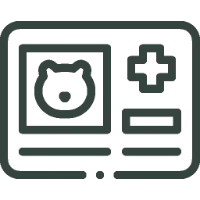 Icon ressemblant à une carte d'identification animal